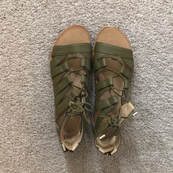 olive gladiator sandals